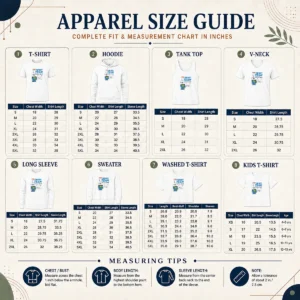 Size chart for Pretty The Best Team That Calls It Soccer In The World with measurements in inches and cm