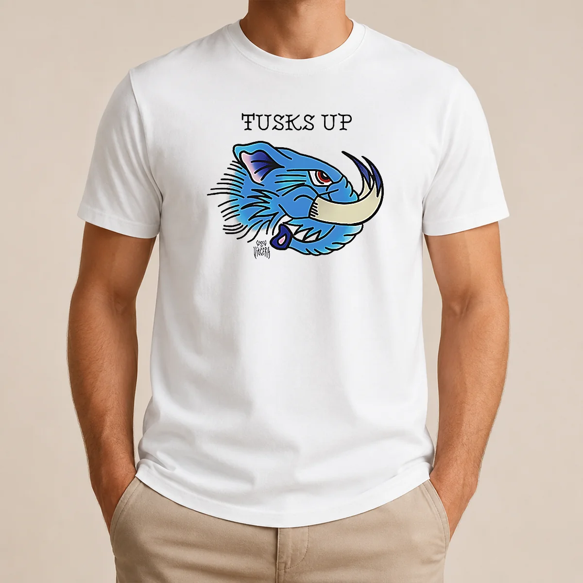 Pretty Tusks Up Blue Boar Head Shirt Pretty Tusks Up Blue Boar Head Shirt