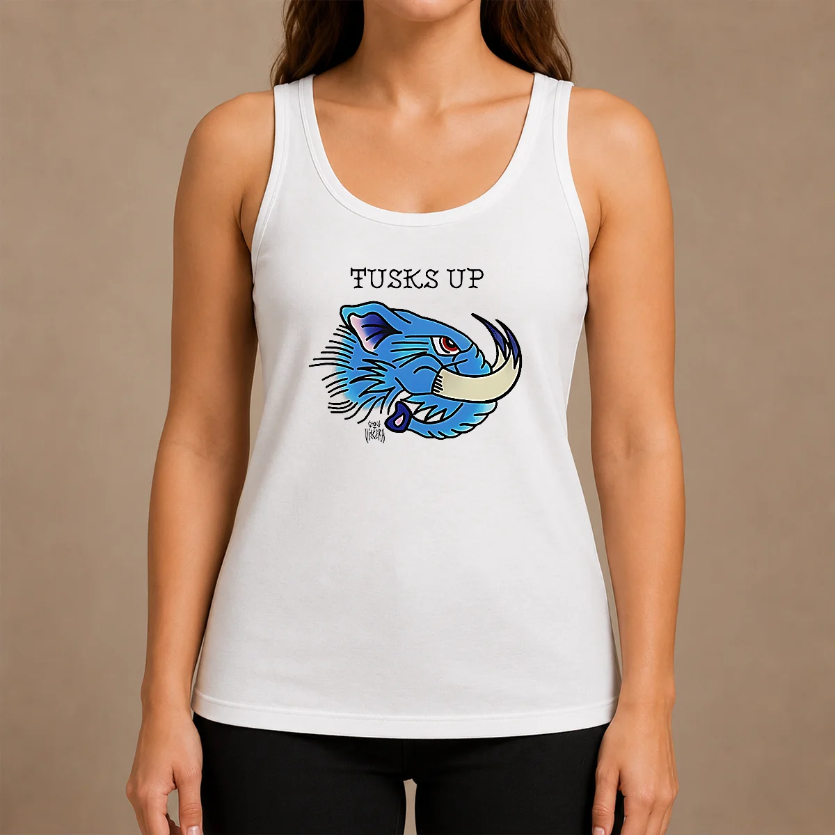 Pretty Tusks Up Blue Boar Head By Ghou Viscera Tank Top Pretty Tusks Up Blue Boar Head By Ghou Viscera Tank Top