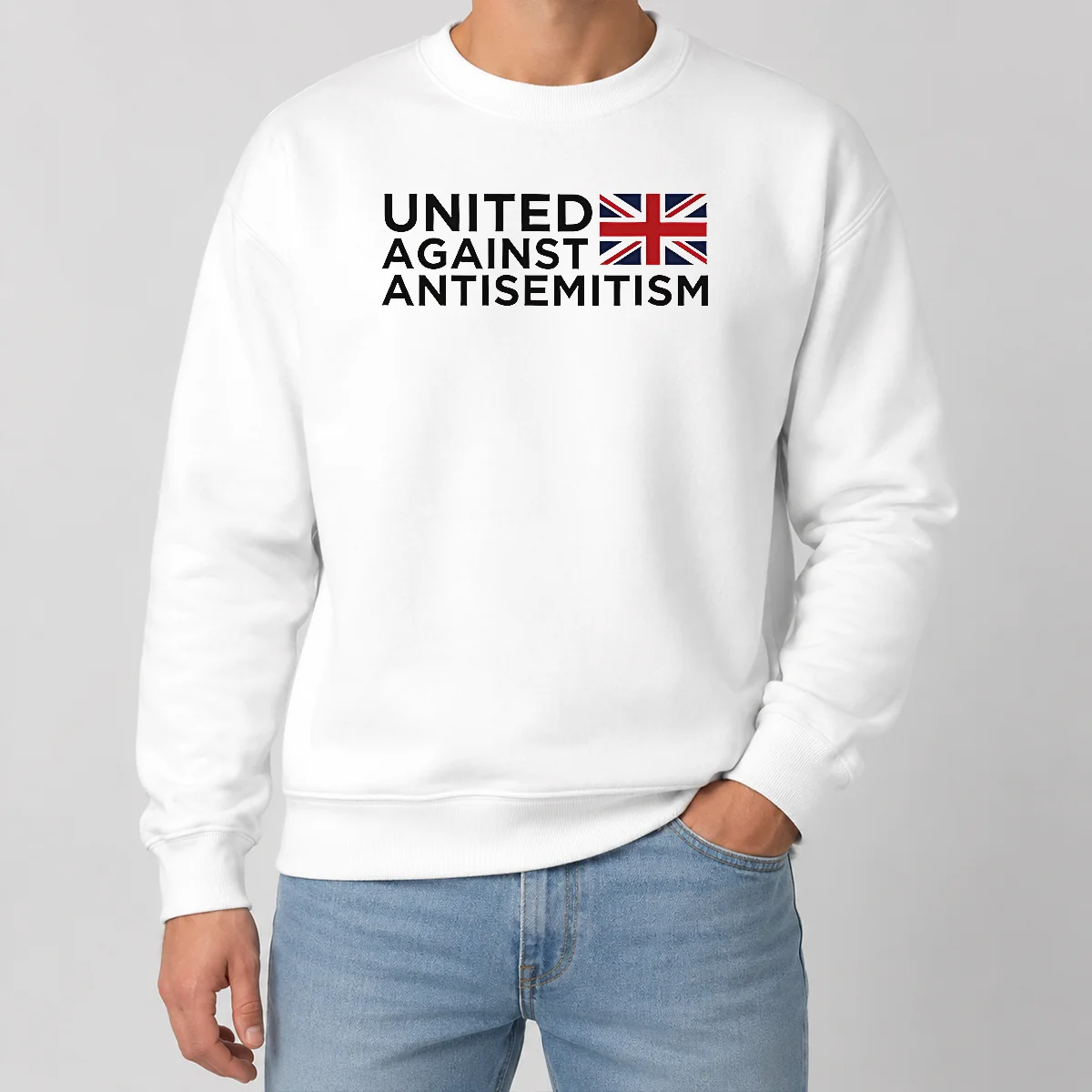 Pretty United Against Antisemitism UK Flag Anti Hate Sweater Pretty United Against Antisemitism UK Flag Anti Hate Sweater