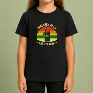 Pretty Walkie Calls Are My Cardio Geek Kids T-Shirt