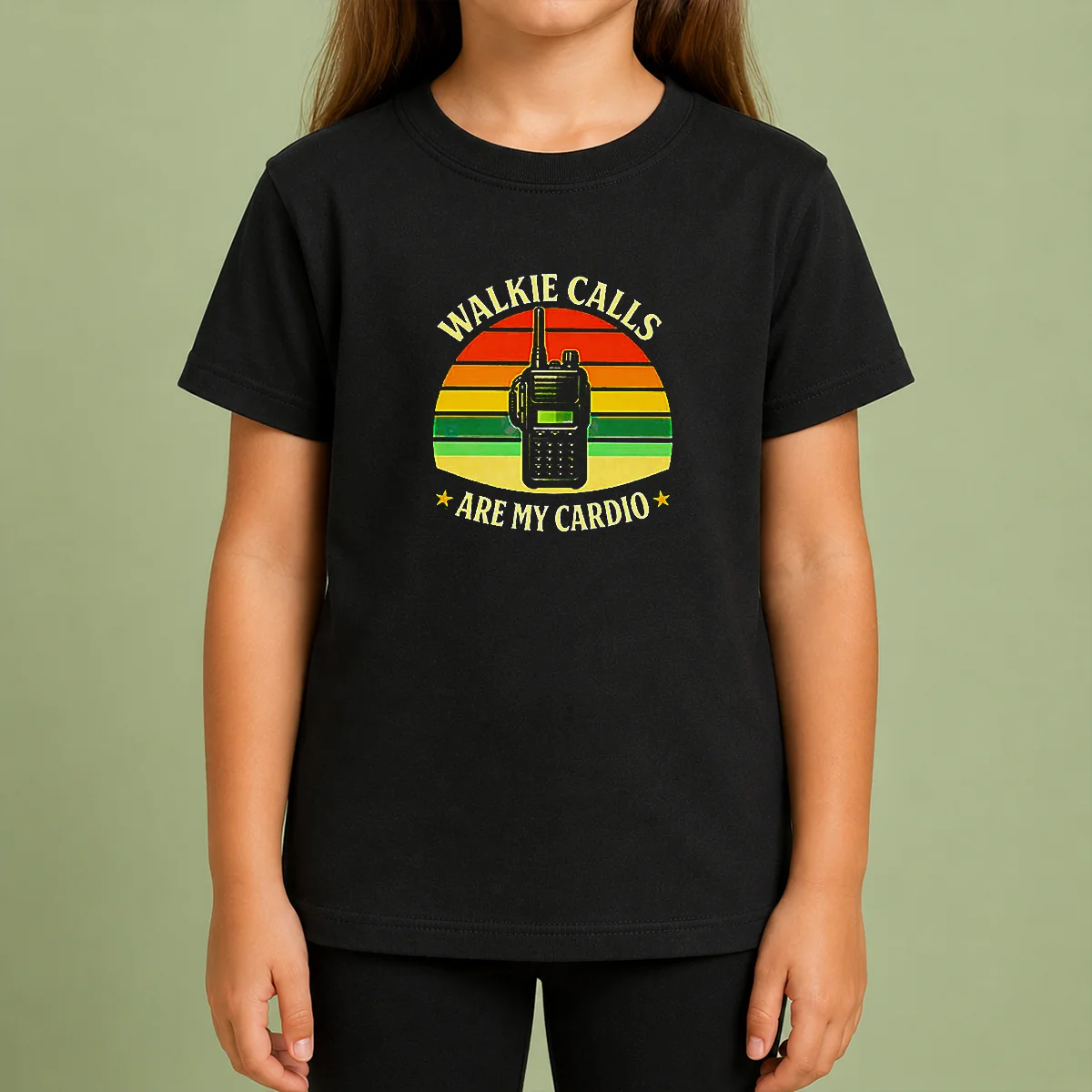Pretty Walkie Calls Are My Cardio Geek Kids T Shirt Pretty Walkie Calls Are My Cardio Geek Kids T-Shirt