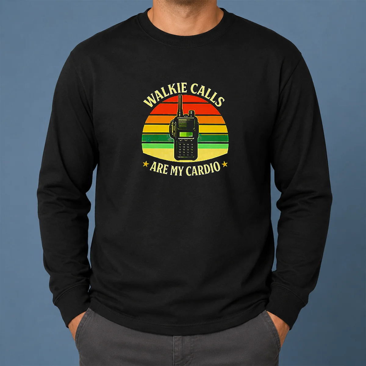 Pretty Walkie Calls Are My Cardio Geek Long Sleeve Shirt Pretty Walkie Calls Are My Cardio Geek Long Sleeve Shirt
