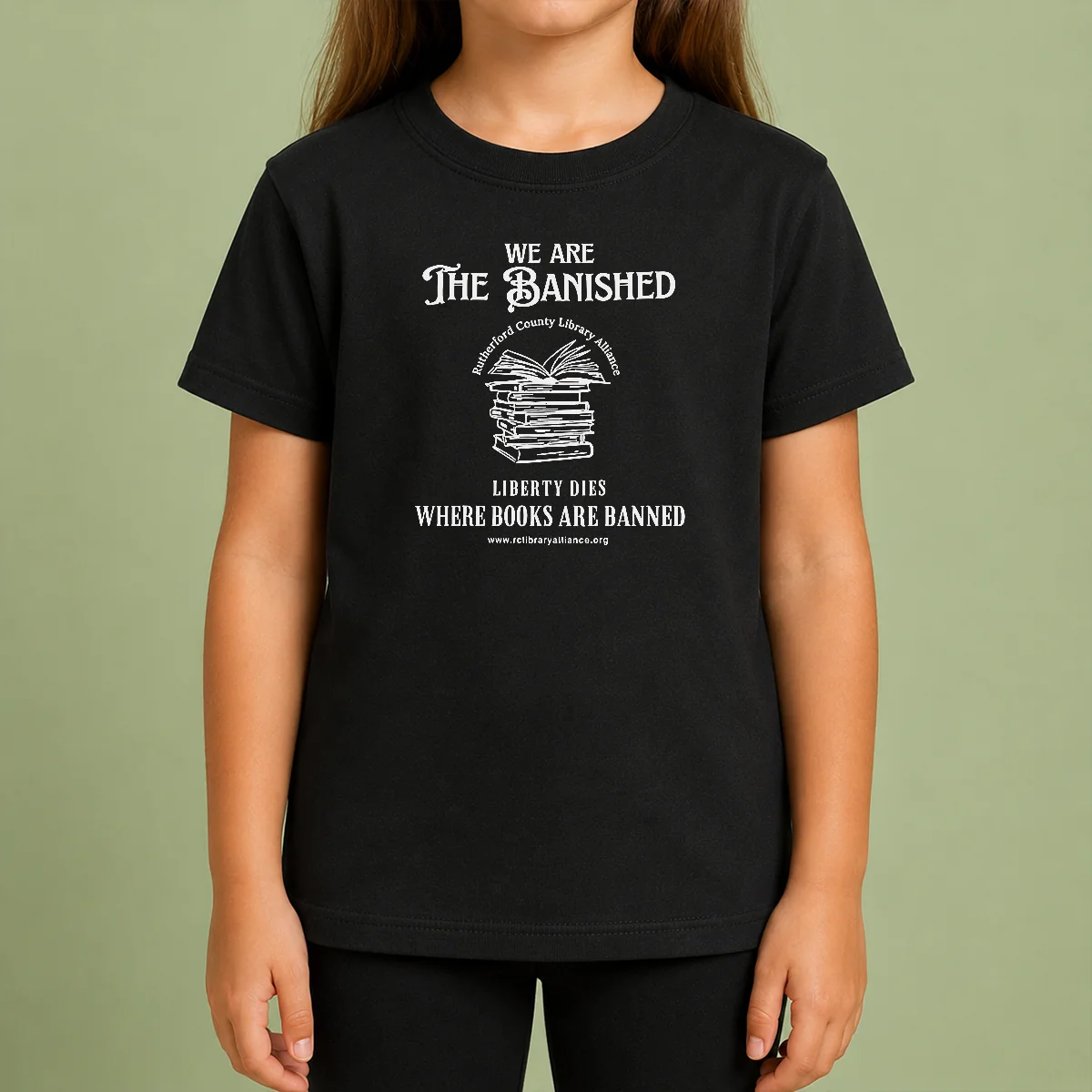 Pretty We Are The Banished Rutherford County Library Alliance Stack Of Books Kids T Shirt Pretty We Are The Banished Rutherford County Library Alliance Stack Of Books Kids T Shirt in vibrant colors, short-sleeve cotton tee for children