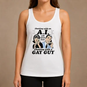Top Awesome Chatting With An A.I. Will Never Beat Chatting With A Gay Guy Tank Top