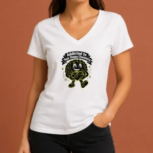 Top Dopamine Addicted To You Silhouette For Couples V-Neck Shirt