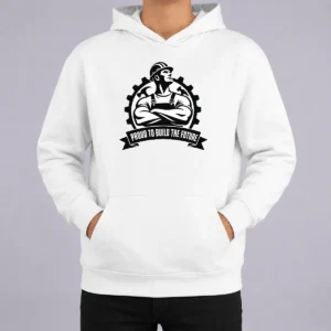 Top Hot Labour Day Proud Worker Silhouette Hoodie
