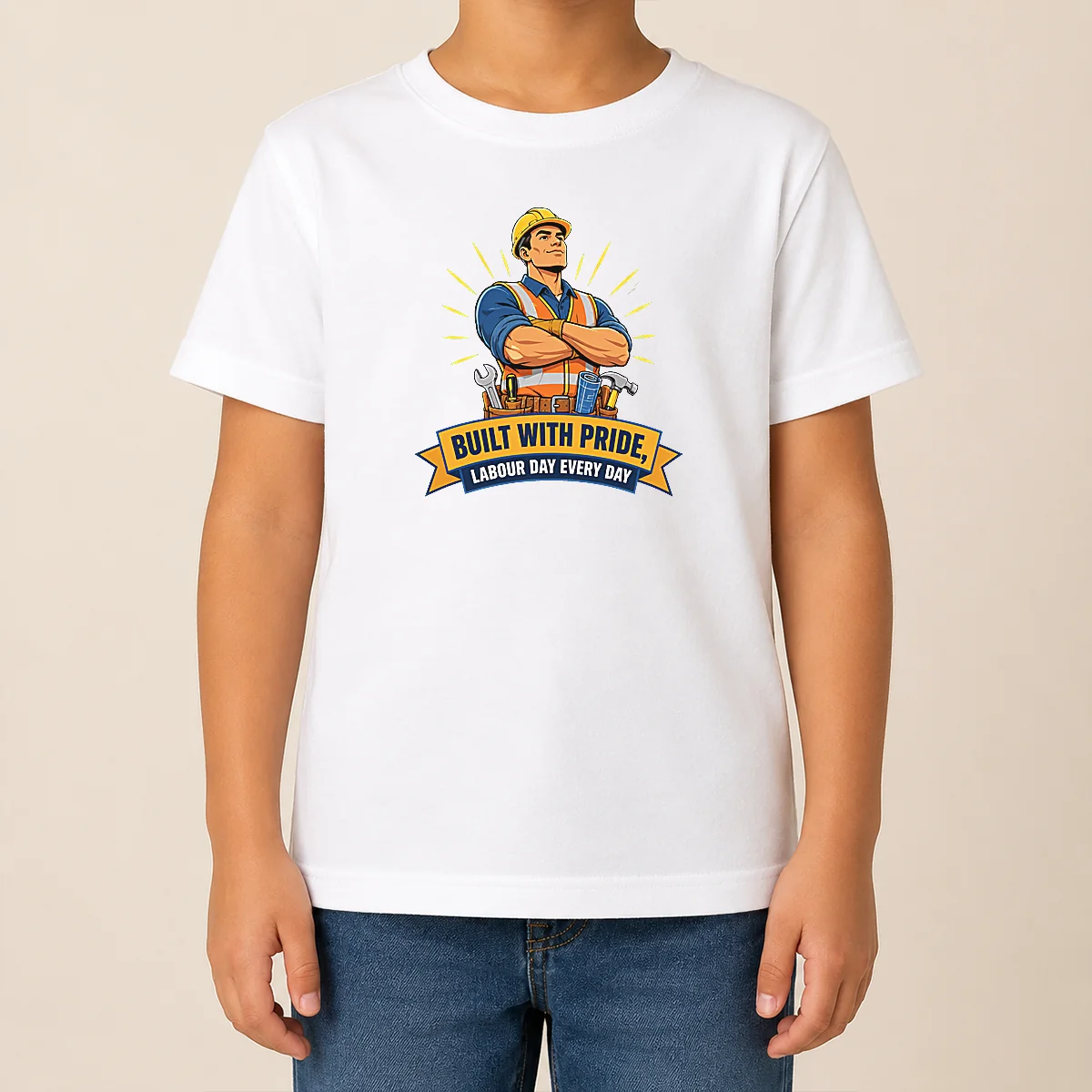 Top Hot Labour Day Proud Worker Vector Kids T Shirt Top Hot Labour Day Proud Worker Vector Kids T-Shirt