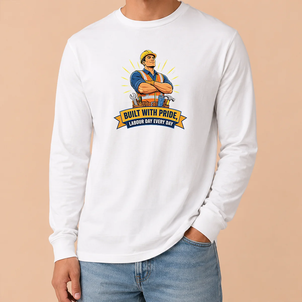 Top Hot Labour Day Proud Worker Vector Long Sleeve Shirt Top Hot Labour Day Proud Worker Vector Long Sleeve Shirt