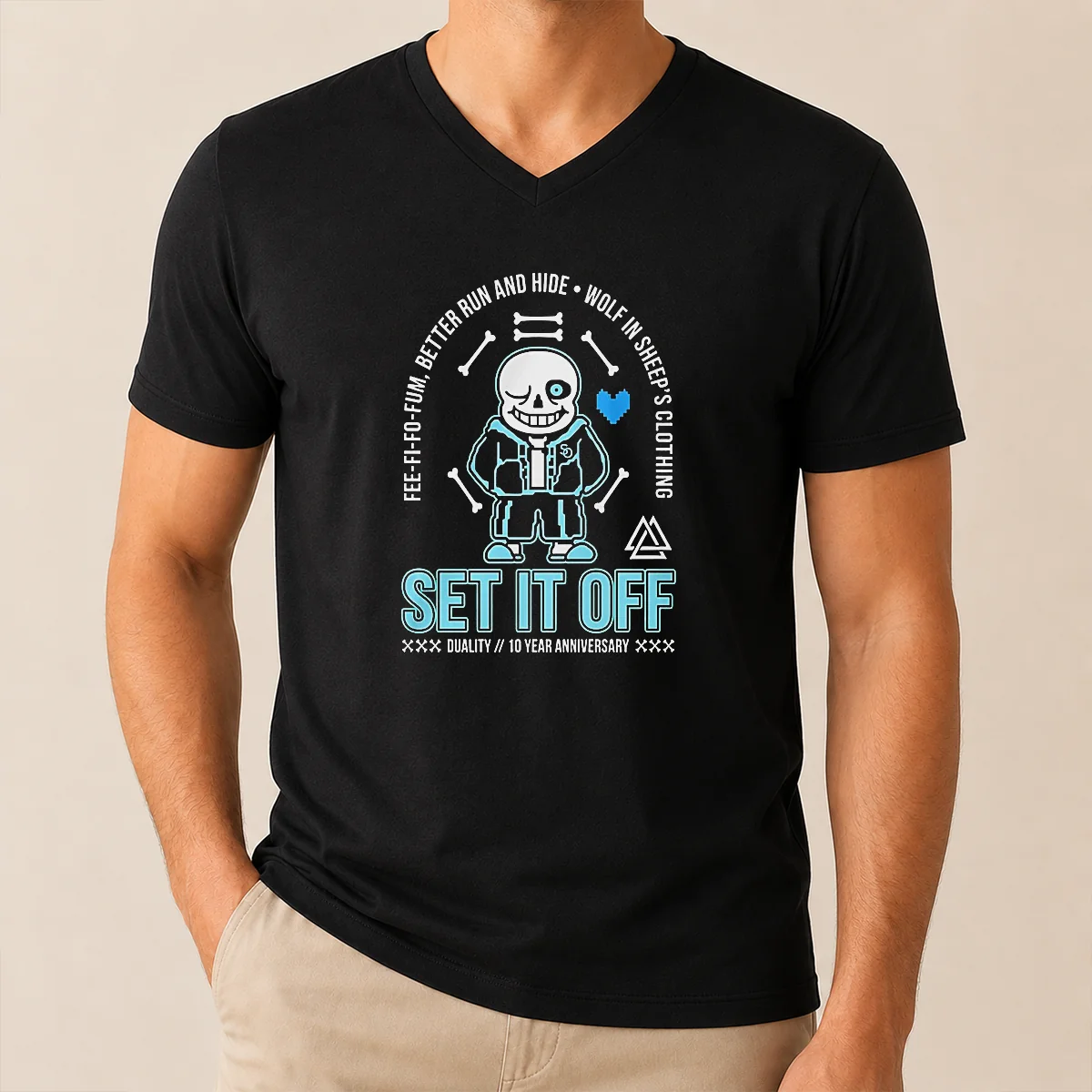 Top Set It Off Duality 10 V-Neck Shirt Top Set It Off Duality 10 V-Neck Shirt