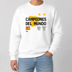 Top Spain Campeones Del Mundo 2010 South Africa And 2026 World Cup Sweater