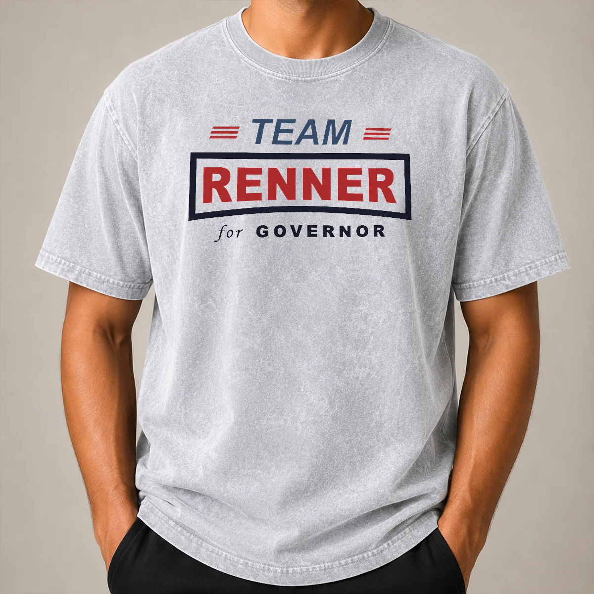 Awesome Pretty Team Renner For Governor Political Campaign Washed T Shirt Awesome Pretty Team Renner For Governor Political Campaign Washed T-Shirt