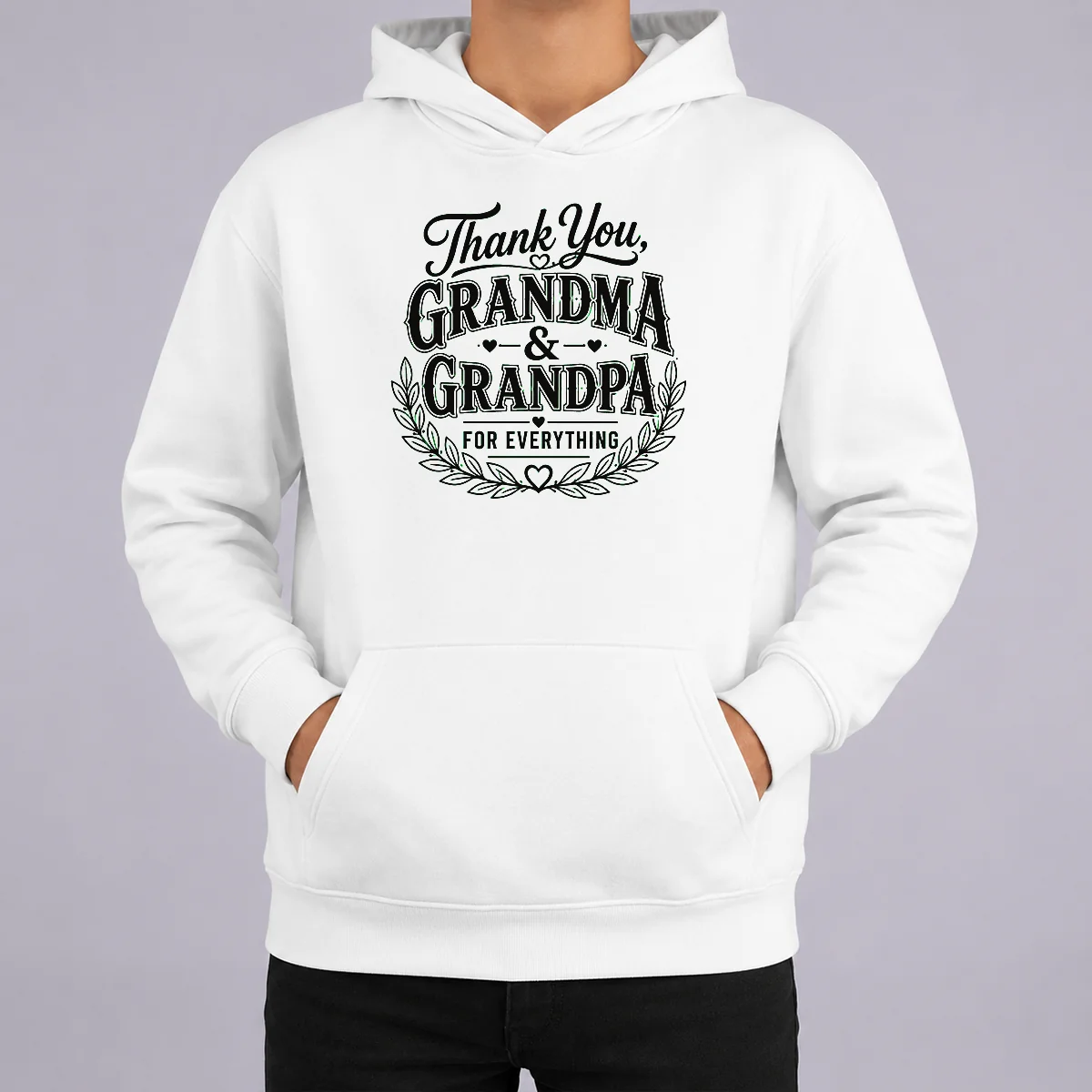 Funny Official Grandparents Day Thank You With Line Art Typography Hoodie Funny Official Grandparents Day Thank You With Line Art Typography Hoodie