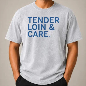Funny Premium Tender Loin & Care Washed T-Shirt