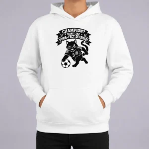 Good Nice Spanish Soccer Cat Meme Silhouette Hoodie