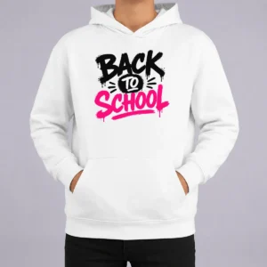Good Pretty Brush Script Back To School Yellow Outline Hoodie