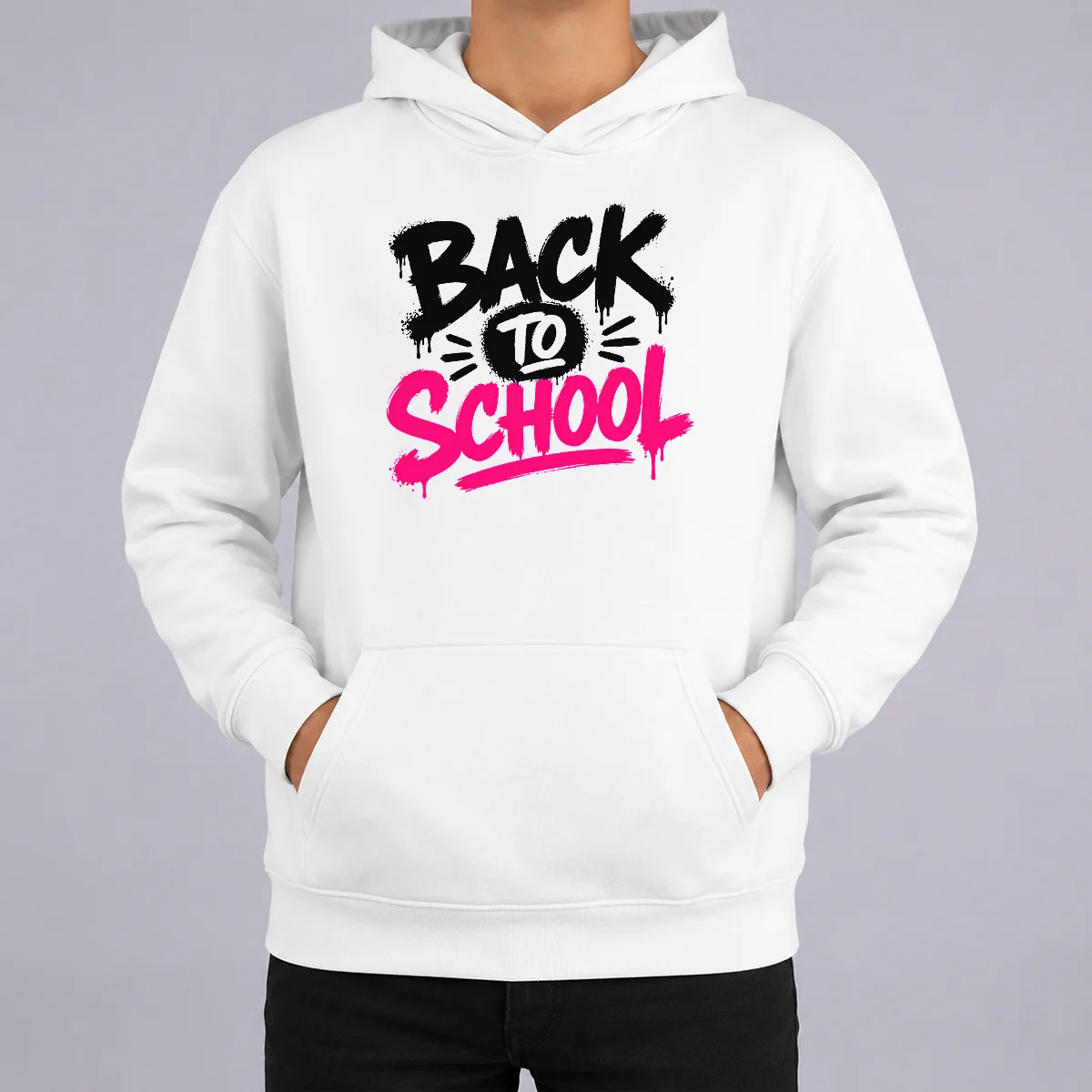 Good Pretty Brush Script Back To School Yellow Outline Hoodie Good Pretty Brush Script Back To School Yellow Outline Hoodie