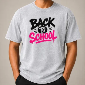 Good Pretty Brush Script Back To School Yellow Outline Washed T-Shirt