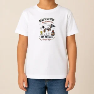 Good Top Snoopy New Semester New Adventures Big Dreams Bright Future Kids T-Shirt
