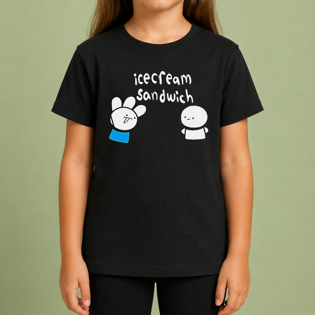 Happy Good Icecream Sandwich Characters Youtube Animation Kids T Shirt Happy Good Icecream Sandwich Characters Youtube Animation Kids T-Shirt