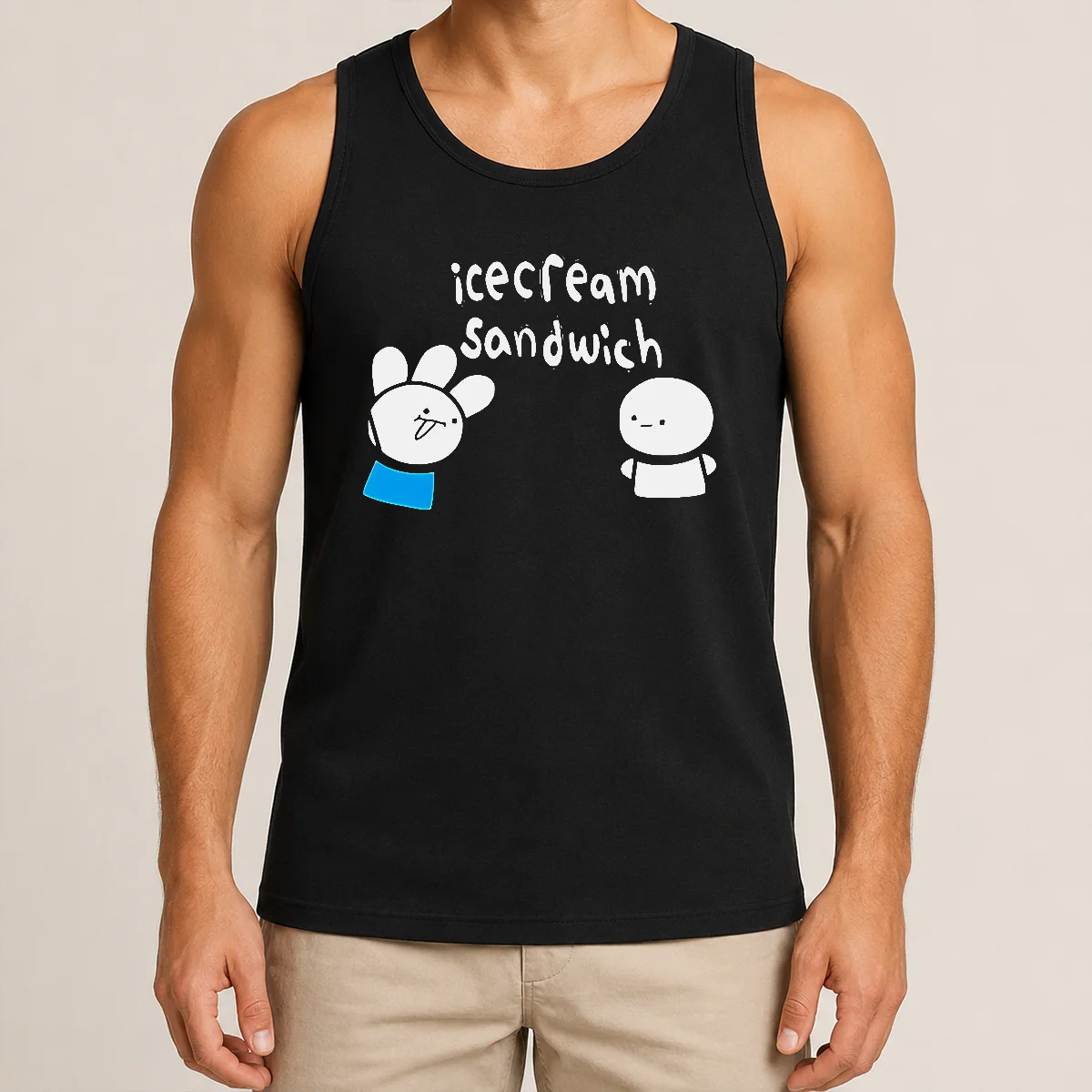 Happy Good Icecream Sandwich Characters Youtube Animation Tank Top Happy Good Icecream Sandwich Characters Youtube Animation Tank Top