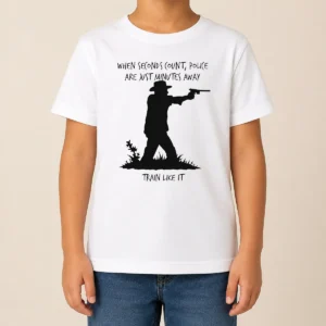 Happy Official When Seconds Count Police Are Just Minutes Away Train Like It Kids T-Shirt