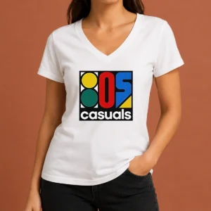 Hot Awesome 80s Casuals Lgo V-Neck Shirt
