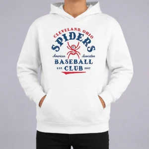 Hot Funny Vintage Cleveland Spiders American Association Baseball Club Est 1887 Hoodie