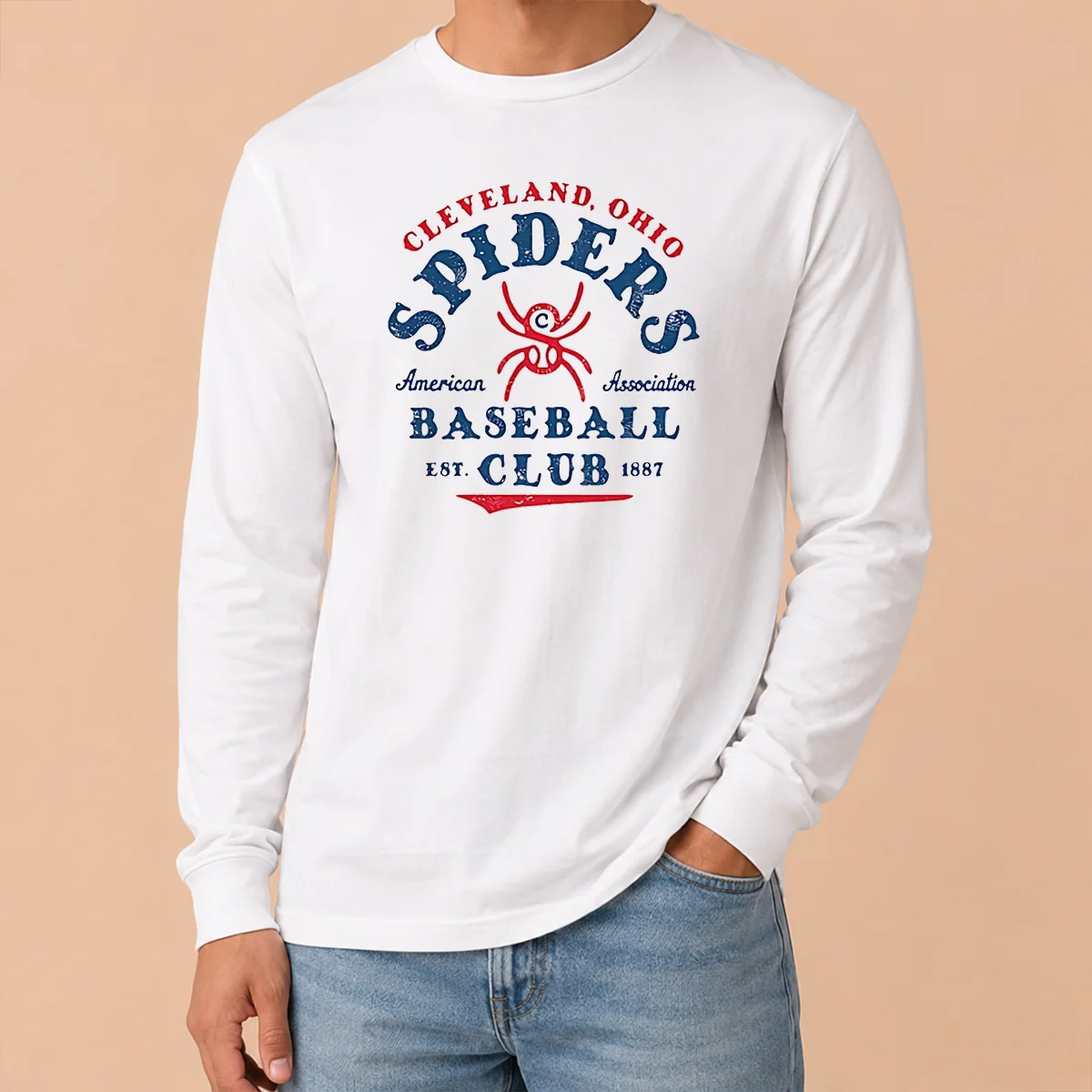 Hot Funny Vintage Cleveland Spiders American Association Baseball Club Est 1887 Long Sleeve Shirt Hot Funny Vintage Cleveland Spiders American Association Baseball Club Est 1887 Long Sleeve Shirt