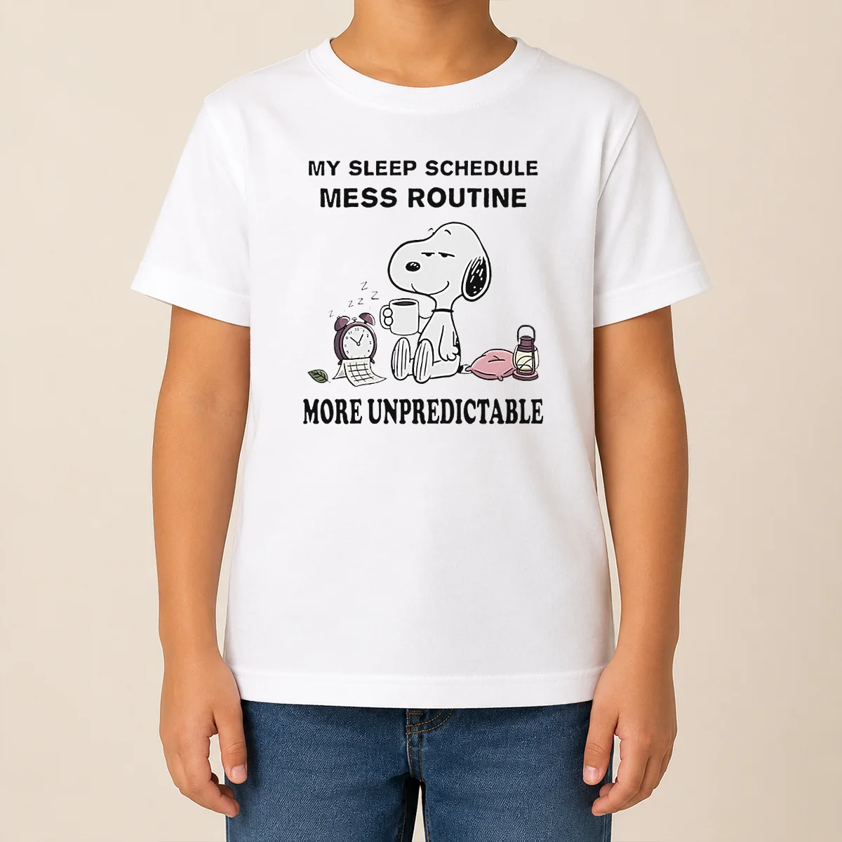 Hot Nice Snoopy My Sleep Schedule Mess Routine More Unpredictable Kids T Shirt Hot Nice Snoopy My Sleep Schedule Mess Routine More Unpredictable Kids T-Shirt