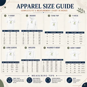 Size chart for Hot Nice Support Staff Paraprofessional Back To School Frog Iced Coffee with measurements in inches and cm to help choose the right fit