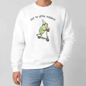 Hot Nice Support Staff Paraprofessional Back To School Frog Iced Coffee Sweater