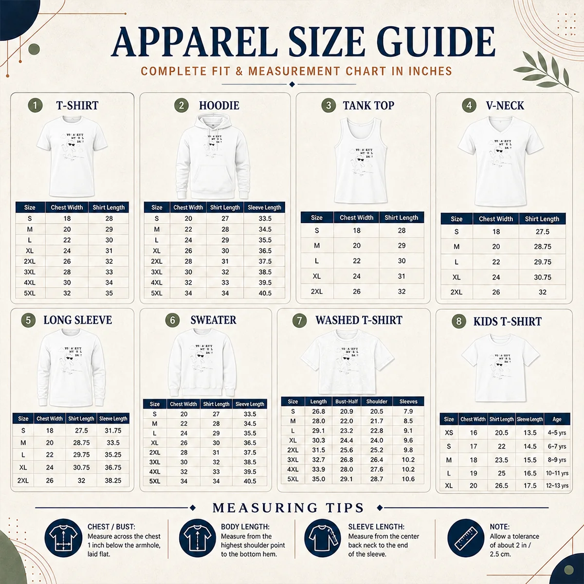 Hot Official You Aren'T My Real Dad Skater Cat Skateboard Size Chart Size chart for Hot Official You Aren'T My Real Dad Skater Cat Skateboard with measurements in inches and cm to help choose the right fit