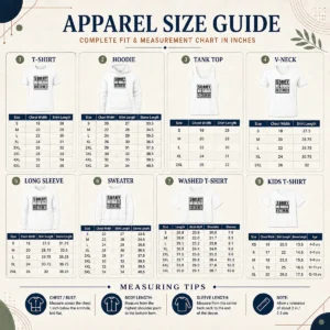 Size chart for Hot Original Sorry No Hablo Fuctardo Sarcastic Language Barrier with measurements in inches and cm to help choose the right fit