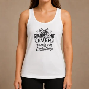 Hot Pretty Grandparents Day Thank You Gift Line Art Tank Top