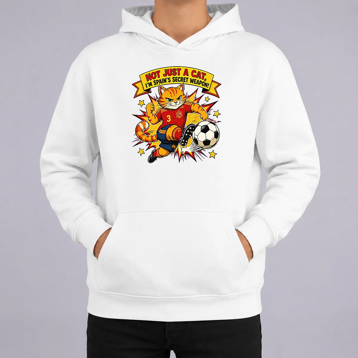 Hot Pretty Spain Soccer Cat Meme Comic Funny Football Humor Hoodie Hot Pretty Spain Soccer Cat Meme Comic Funny Football Humor Hoodie