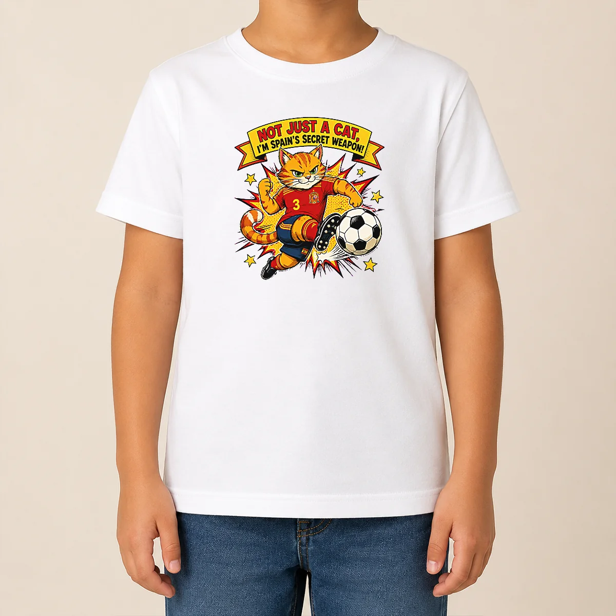 Hot Pretty Spain Soccer Cat Meme Comic Funny Football Humor Kids T Shirt Hot Pretty Spain Soccer Cat Meme Comic Funny Football Humor Kids T-Shirt