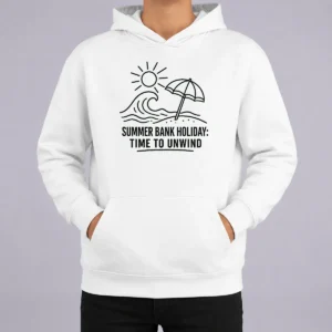 Hot Top Summer Bank Holiday Relaxation Line Art Hoodie