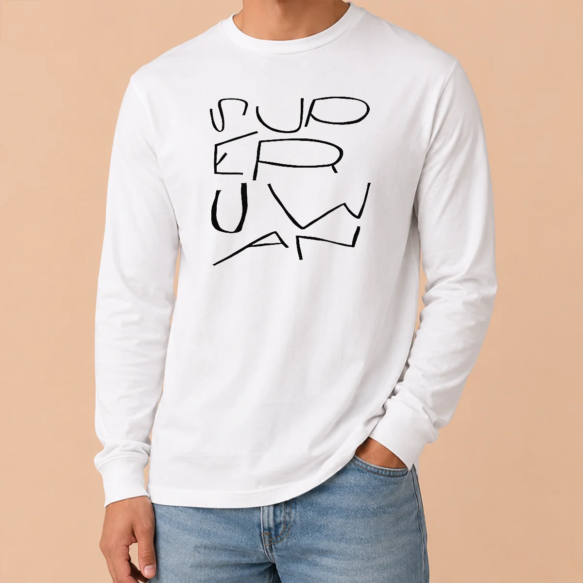 Hot Top Superhuman Superhuman Logo Hirt Long Sleeve Shirt Hot Top Superhuman Superhuman Logo Hirt Long Sleeve Shirt