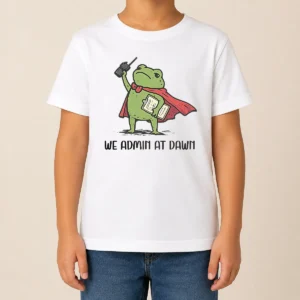 Nice Good We Admin At Dawn Assistant Principal Frog Kids T-Shirt