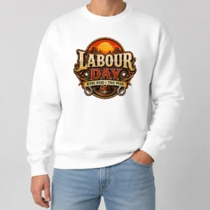 Nice Hot Western Labour Day Work Hard Take Pride Cowboy Sweater