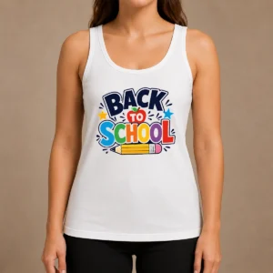 Nice Original Bold Modern Back To School Orange Circle Tank Top