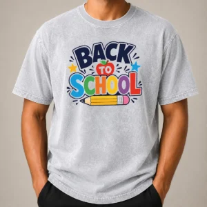 Nice Original Bold Modern Back To School Orange Circle Washed T-Shirt