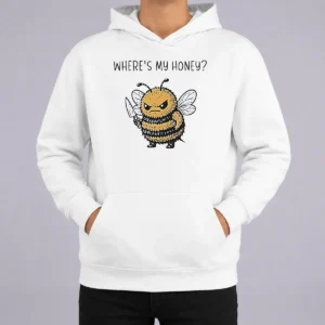 Nice Pretty Where'S My Honey Angry Bee With A Knife Hoodie