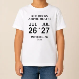 Nice Top Red Rocks Amphitheatre Jul 26 27 Morrison Co 2026 Kids T-Shirt