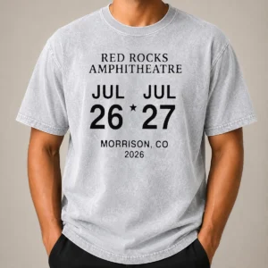 Nice Top Red Rocks Amphitheatre Jul 26 27 Morrison Co 2026 Washed T-Shirt