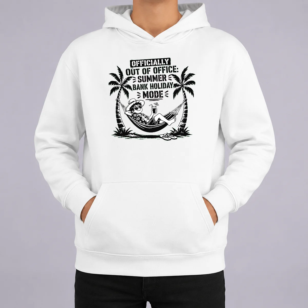 Original Pretty Summer Bank Holiday Stencil For Relaxed Vibes Hoodie Original Pretty Summer Bank Holiday Stencil For Relaxed Vibes Hoodie