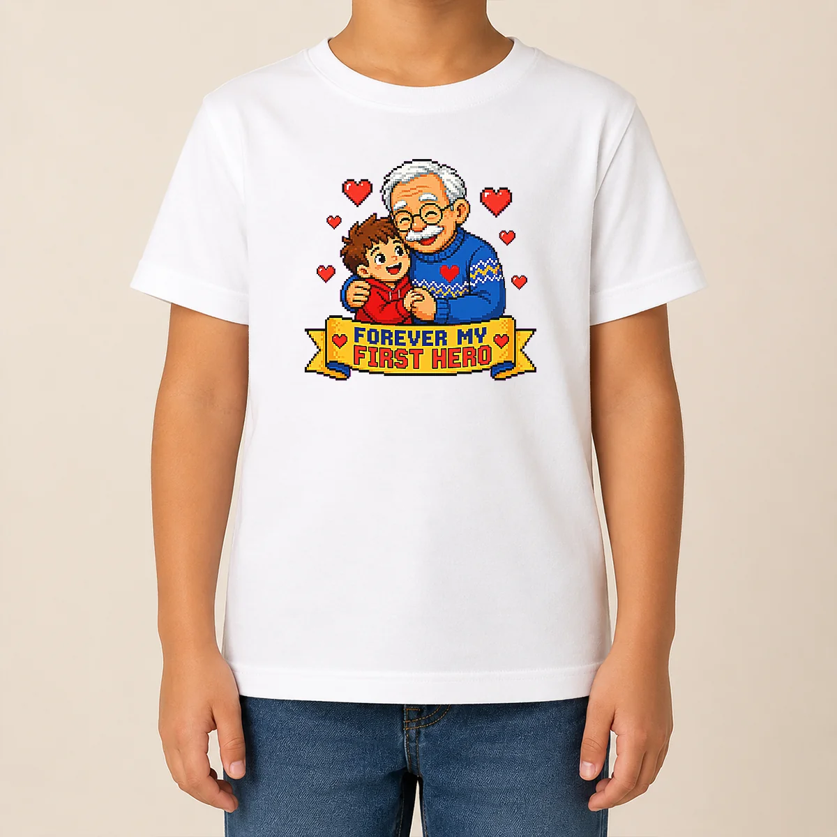 Perfect Pretty Grandparents Day Pixel Forever My First Hero Kids T Shirt Perfect Pretty Grandparents Day Pixel Forever My First Hero Kids T-Shirt