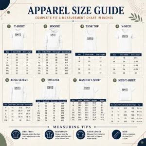 Size chart for Premium Nice Never Shave Your Bush with measurements in inches and cm to help choose the right fit