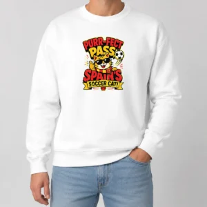 Premium Nice Spain Soccer Cat Meme Funny Soccer Vector Sweater